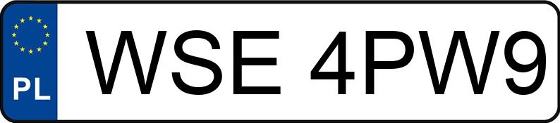 Numer rejestracyjny WSE 4PW9 posiada TOYOTA Corolla Sedan MR`02 E3 Sol - WSE4PW9