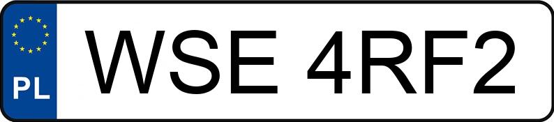 Numer rejestracyjny WSE 4RF2 posiada BMW 116i MR`11 E5 F20/F21 - WSE4RF2