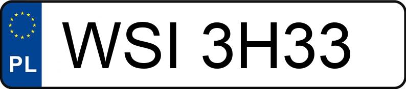 Numer rejestracyjny WSI 3H33 posiada TOYOTA RAV4 - WSI3H33