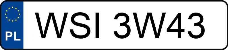Numer rejestracyjny WSI 3W43 posiada SKODA OCTAVIA - WSI3W43 Numer rejestracyjny WSI 3W43 posiada SKODA OCTAVIA - WSI3W43