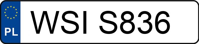 Numer rejestracyjny WSI S836 posiada FORD SCORPIO 2.9 - WSIS836