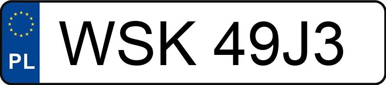 Numer rejestracyjny WSK 49J3 posiada AUDI A4 - WSK49J3 Numer rejestracyjny WSK 49J3 posiada AUDI A4 - WSK49J3