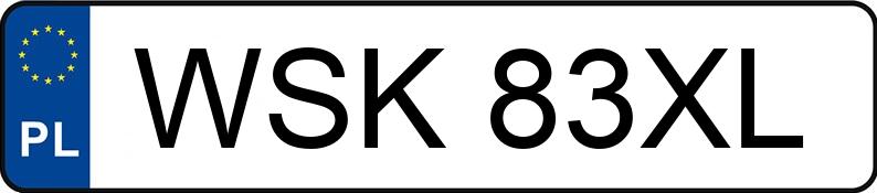 Numer rejestracyjny WSK 83XL posiada DACIA LOGAN - WSK83XL