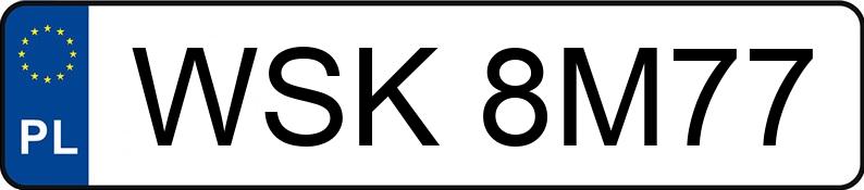 Numer rejestracyjny WSK 8M77 posiada AUDI A4 2.0 TFSI MR`15 E6 B9 ultra - WSK8M77