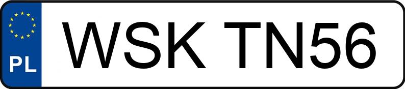 Numer rejestracyjny WSK TN56 posiada OPEL INSIGNIA - WSKTN56 Numer rejestracyjny WSK TN56 posiada OPEL INSIGNIA - WSKTN56