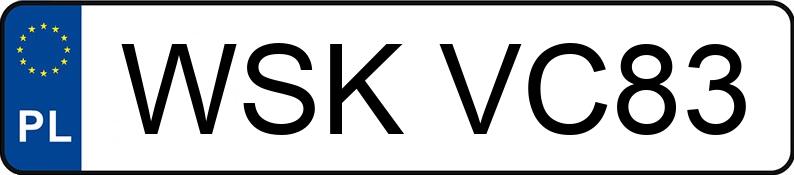 Numer rejestracyjny WSK VC83 posiada VOLVO S60 2.4 D5 MR`00 E3 S60 2.4 D5 MR`00 E3 - WSKVC83