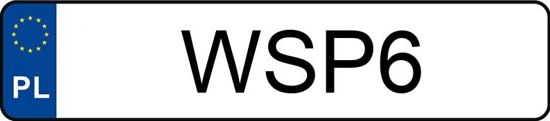 Numer rejestracyjny WSP 6 posiada CHEVROLET BLAZER - WSP6