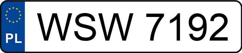 El número de registro WSW 7192 tiene Niewiadów N 250 - WSW7192