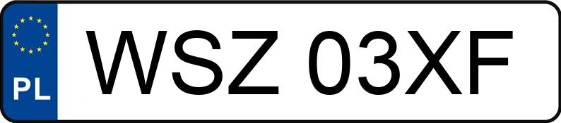 Numer rejestracyjny WSZ 03XF posiada MAZDA 6 - WSZ03XF