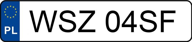 Il numero di registrazione WSZ 04SF ha FORD Focus 2.0 TDCi MR`05 E4 Trend - WSZ04SF