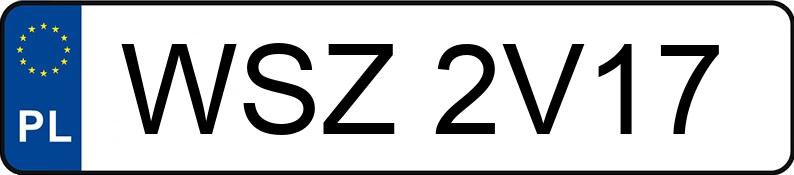 Numer rejestracyjny WSZ 2V17 posiada AUDI A4 - WSZ2V17 Numer rejestracyjny WSZ 2V17 posiada AUDI A4 - WSZ2V17