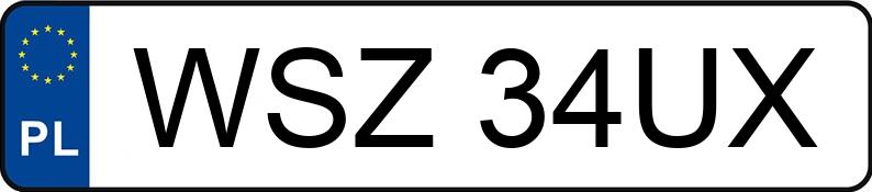 Numer rejestracyjny WSZ 34UX posiada TOYOTA YARIS - WSZ34UX