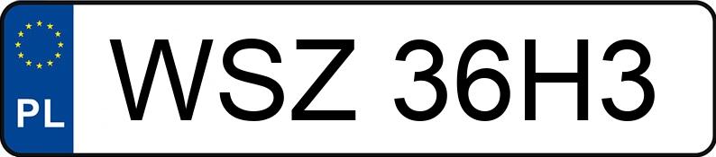 Numer rejestracyjny WSZ 36H3 posiada AUDI A6 2.0 TDi MR`15 E6 4G ultra - WSZ36H3