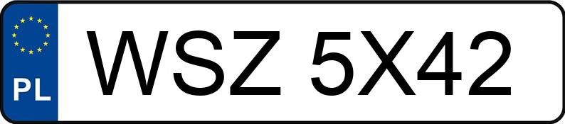 Numer rejestracyjny WSZ 5X42 posiada AUDI RS4 AVANT - WSZ5X42 Numer rejestracyjny WSZ 5X42 posiada AUDI RS4 AVANT - WSZ5X42