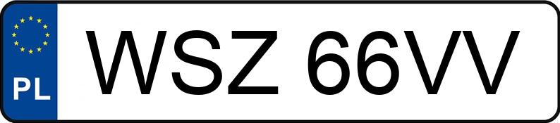 Numer rejestracyjny WSZ 66VV posiada TOYOTA Yaris 1.33 MR`11 E5 Luna - WSZ66VV
