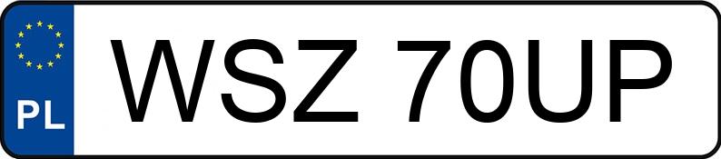 Numer rejestracyjny WSZ 70UP posiada VOLKSWAGEN Transporter T5 1.9 TDi MR`03 E3 3.0t Transporter T5 1.9 TDi MR`03 E3 3.0t - WSZ70UP