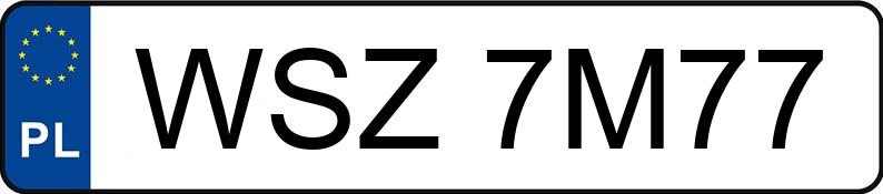 Numer rejestracyjny WSZ 7M77 posiada PEUGEOT 207 CC 1.6 MR`07 E4 Intense 120 Aut. - WSZ7M77 Numer rejestracyjny WSZ 7M77 posiada PEUGEOT 207 CC 1.6 MR`07 E4 Intense 120 Aut. - WSZ7M77