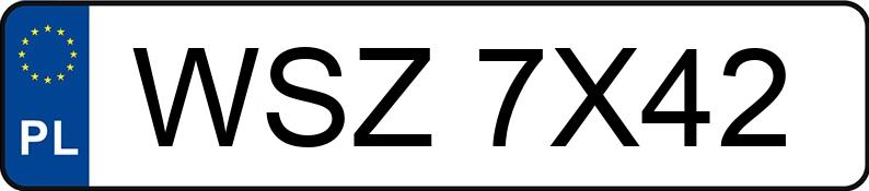 Numer rejestracyjny WSZ7X42 posiada BMW Seria 3 316i Coupe Kat. E36