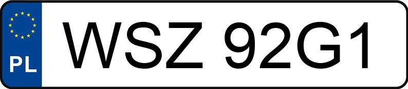 Numer rejestracyjny WSZ 92G1 posiada BMW 318 - WSZ92G1 Numer rejestracyjny WSZ 92G1 posiada BMW 318 - WSZ92G1