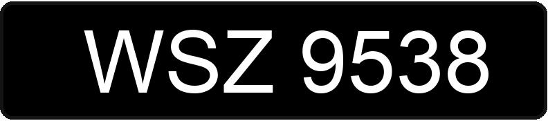 Numer rejestracyjny WSZ 9538 posiada FSO POLONEZ - WSZ9538