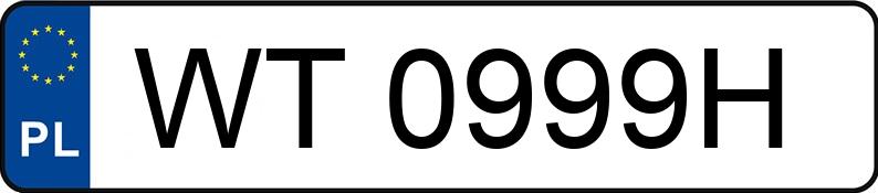 Numer rejestracyjny WT0999H posiada  