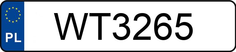 Il numero di registrazione WT 3265 ha HONDA Szosowe od 600 ccm CB 650 F ABS - WT3265