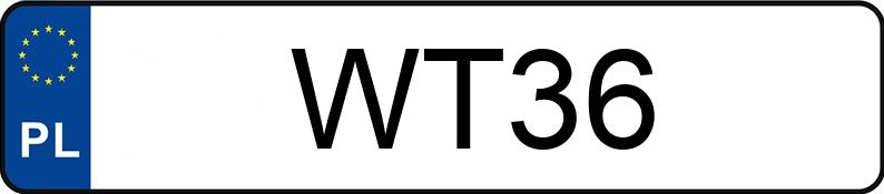 Numer rejestracyjny WT 36 posiada BMW 540 - WT36