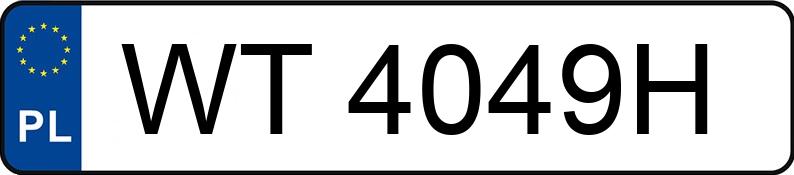 Numer rejestracyjny WT 4049H posiada CHEVROLET CORVETTE - WT4049H