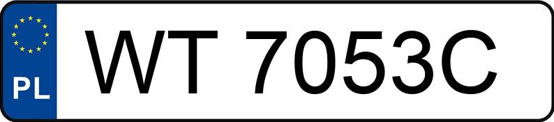 Numer rejestracyjny WT 7053C posiada VOLKSWAGEN GOLF - WT7053C