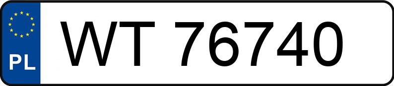 Numer rejestracyjny WT 76740 posiada VOLKSWAGEN TRANSPORTER T5 1.9 TDI - WT76740