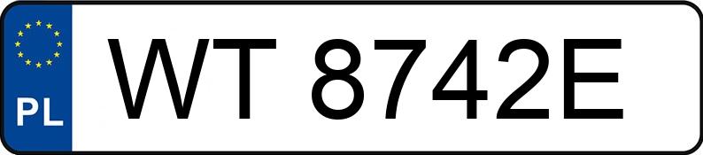 Numer rejestracyjny WT 8742E posiada TOYOTA YARIS - WT8742E