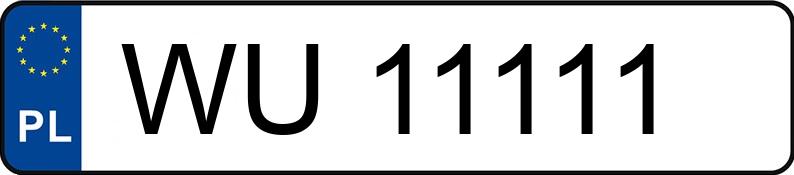 Numer rejestracyjny WU 11111 posiada OPEL ASTRA - WU11111