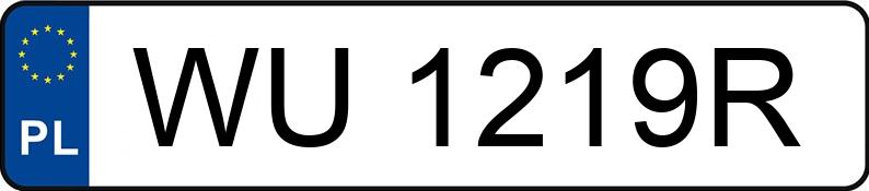 Numer rejestracyjny WU 1219R posiada TOYOTA Corolla 1.2 Turbo MR`19 E6 Comfort - WU1219R