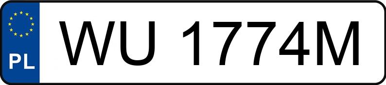 Numer rejestracyjny WU 1774M posiada OPEL SIGNUM - WU1774M