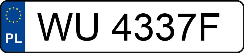 Numer rejestracyjny WU 4337F posiada FIAT TIPO - WU4337F