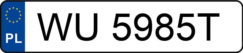 Numer rejestracyjny WU 5985T posiada DACIA DUSTER - WU5985T