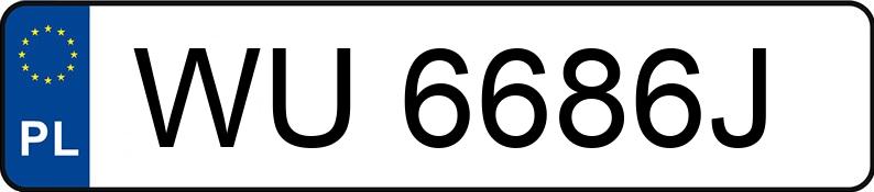 Numer rejestracyjny WU 6686J posiada VOLKSWAGEN PASSAT - WU6686J