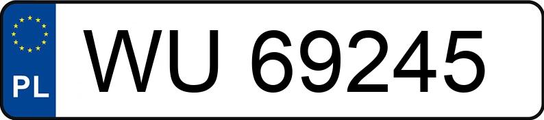 Numer rejestracyjny WU 69245 posiada SEAT IBIZA - WU69245