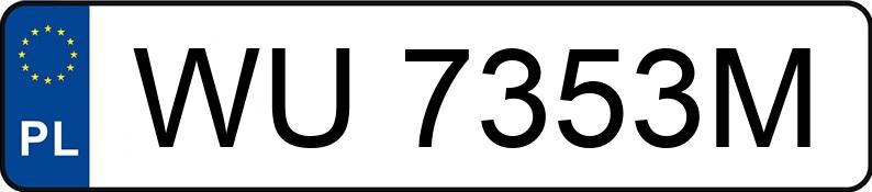 Numer rejestracyjny WU 7353M posiada AUDI A4 Avant 2.0 Kat. MR`00 E3 8E A4 Avant 2.0 Kat. MR`00 E3 8E - WU7353M