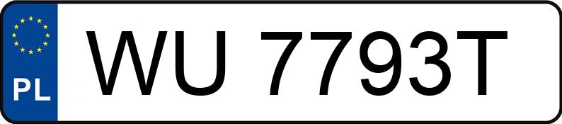 Numer rejestracyjny WU 7793T posiada VOLKSWAGEN GOLF - WU7793T