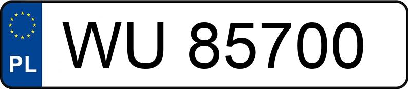 Numer rejestracyjny WU 85700 posiada BMW 535I XDRIVE - WU85700