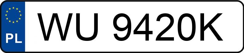 Numer rejestracyjny WU 9420K posiada TOYOTA TOYOTA COROLLA - WU9420K