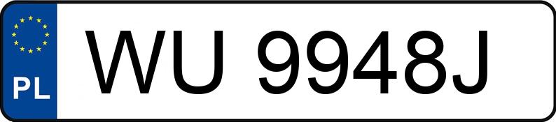 Numer rejestracyjny WU 9948J posiada FORD KUGA - WU9948J