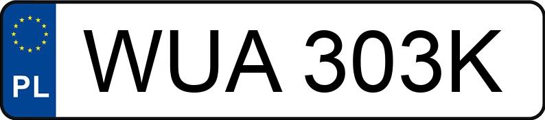 Numer rejestracyjny WUA 303K posiada TOYOTA AVENSIS - WUA303K Numer rejestracyjny WUA 303K posiada TOYOTA AVENSIS - WUA303K