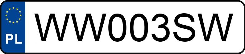 Numer rejestracyjny WW 003SW posiada BMW 328i Kat. MR`98 E46 328i Kat. MR`98 E46 - WW003SW