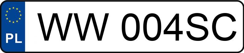 Numer rejestracyjny WW 004SC posiada PORSCHE 911 Carrera Coupe (997) MR`05 E4 S - WW004SC