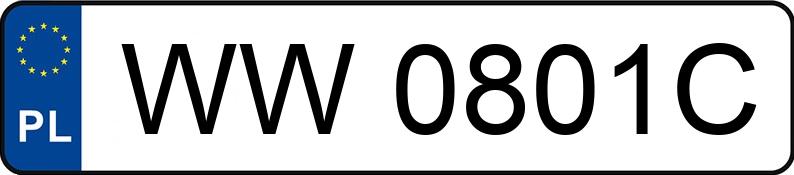 Numer rejestracyjny WW 0801C posiada CHRYSLER VOYAGER - WW0801C