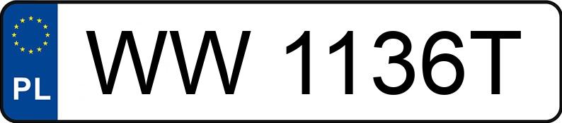 Numer rejestracyjny WW1136T posiada VOLKSWAGEN Transporter T5 2.5 TDi MR`03 E3 3.0t Multivan Highline