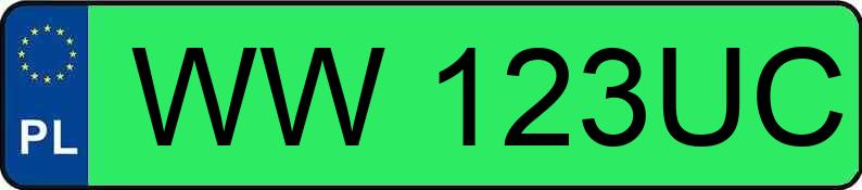 Numer rejestracyjny WW 123UC posiada CUPRA TAVASCAN - WW123UC