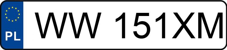 Numer rejestracyjny WW 151XM posiada VOLKSWAGEN Passat B8 1.4 TSI MR`15 E6 Highline ACT - WW151XM